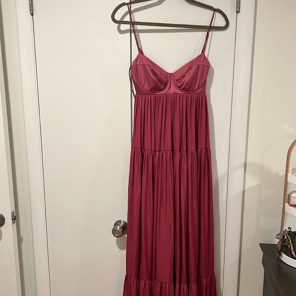 Free People Freya Maxi Dress, Size S; Color: Sweetheart (Plum/ Wine)
